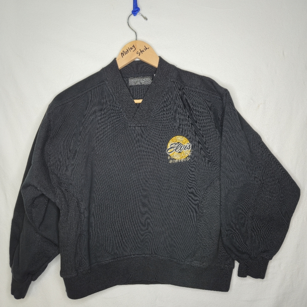 Page & Tuttle Elvis Presley's Memphis V Neck Sweatshirt Size S